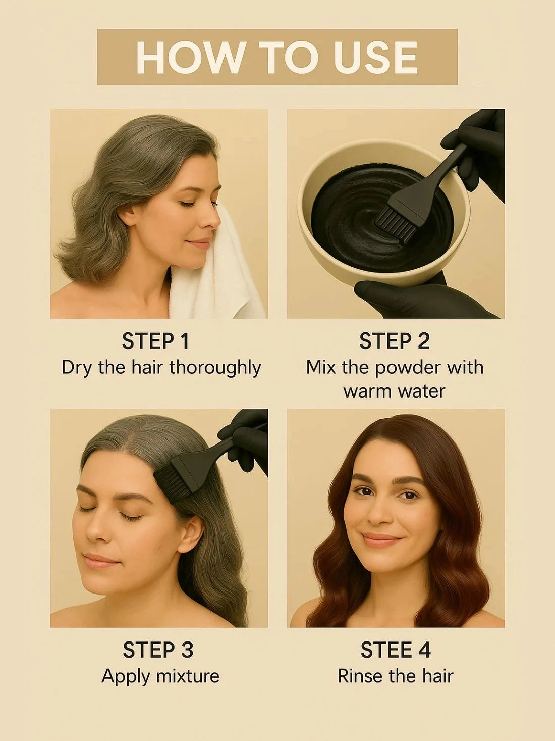 Natural Burgundy Hair Colour (No Ammonia, Premium Quality, Lasts 3 Weeks)