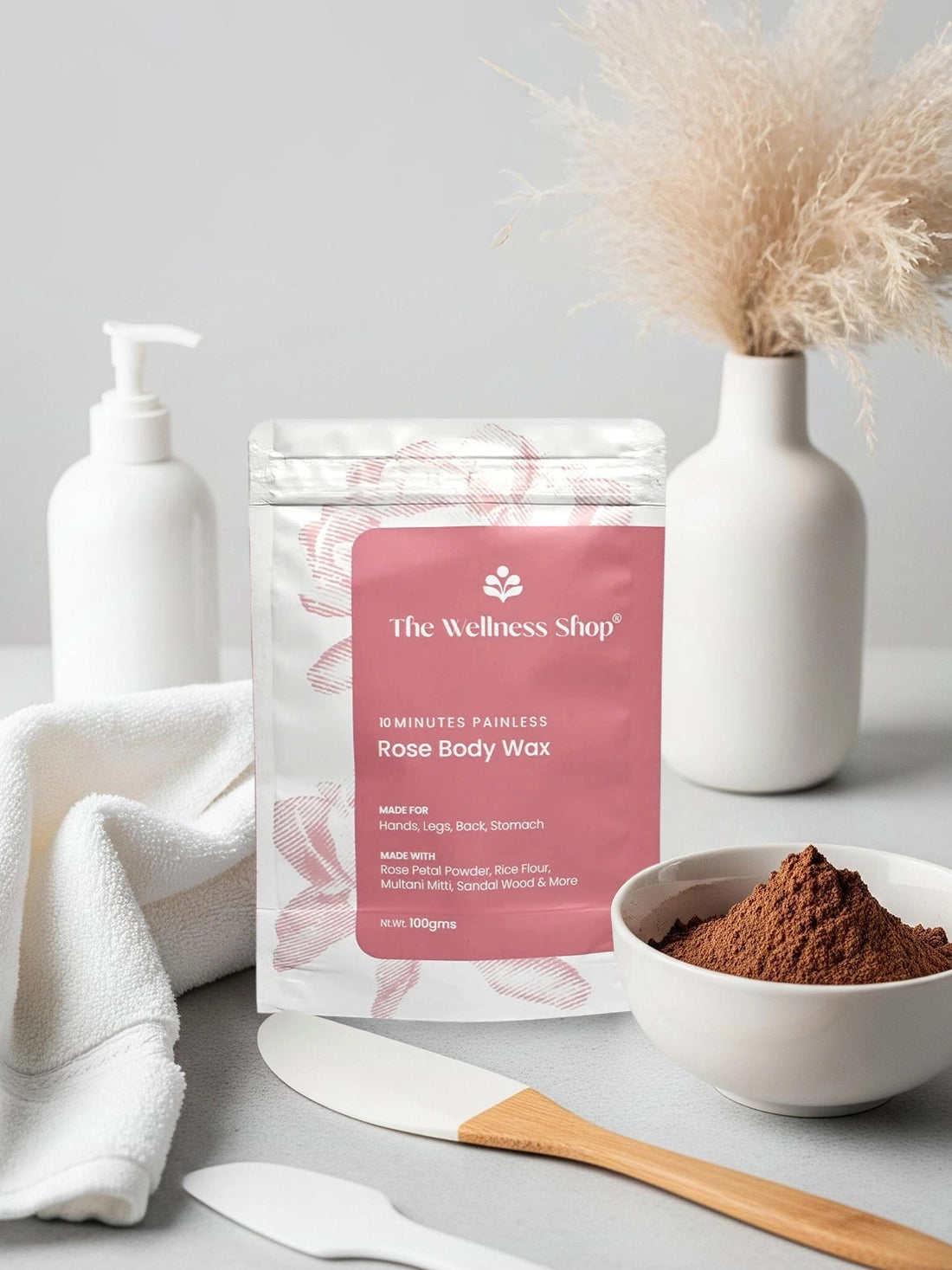 Rose Hair Removal Powder - 10 Minute Full Body Wax