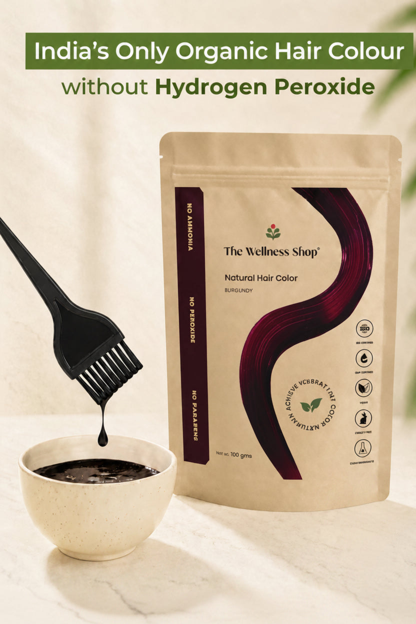 Natural Burgundy Hair Colour - 100gm(No Ammonia, Premium Quality, Lasts 3 Weeks)