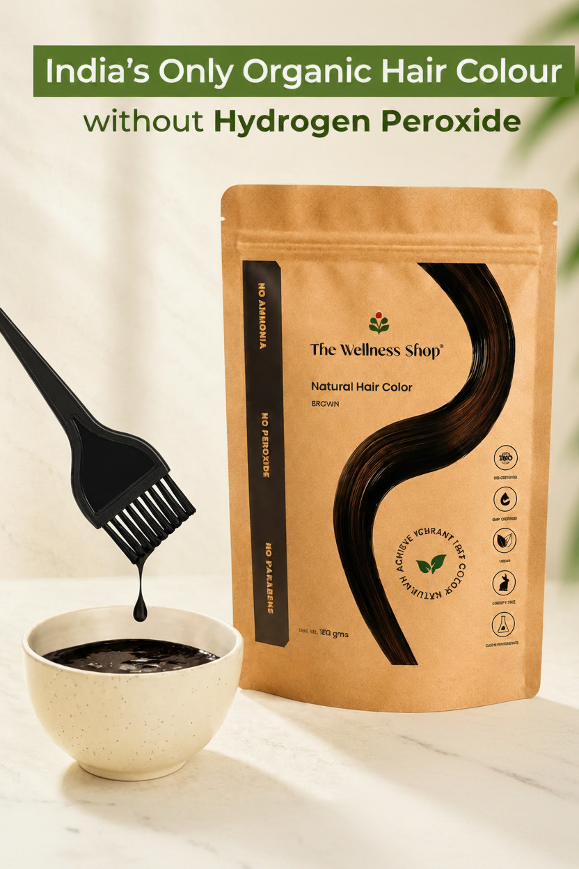 Natural Brown Hair Colour - 100gm(No Ammonia, Premium Quality, Lasts 3 Weeks)