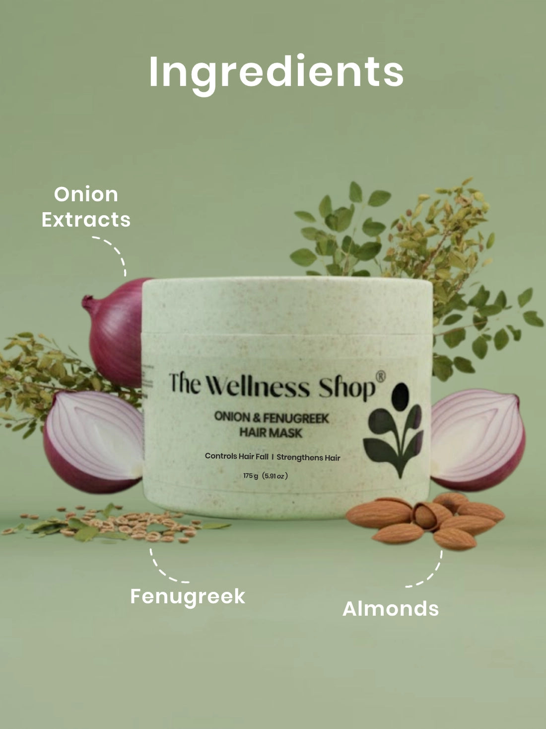 Onion & Fenugreek Hair Mask (Controls Dandruff & Hair Fall In 4 Weeks)