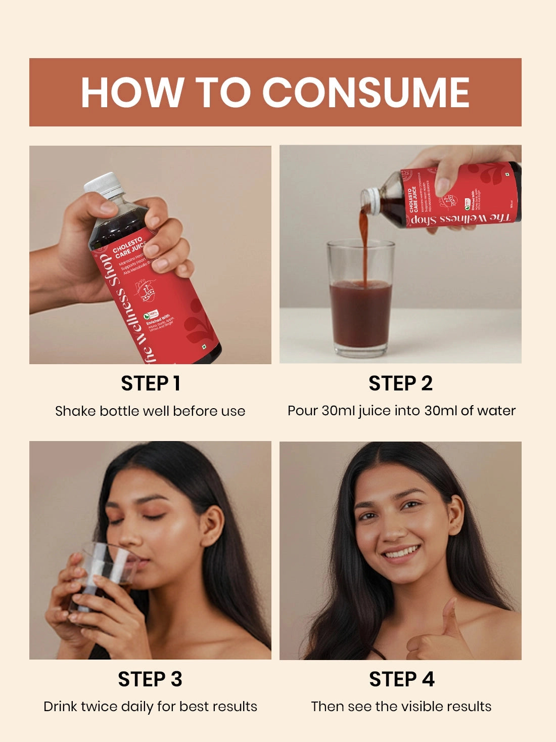 Cholesto Care Juice -100% Ayurvedic Cholesterol Balance & Heart Health in 8 Weeks