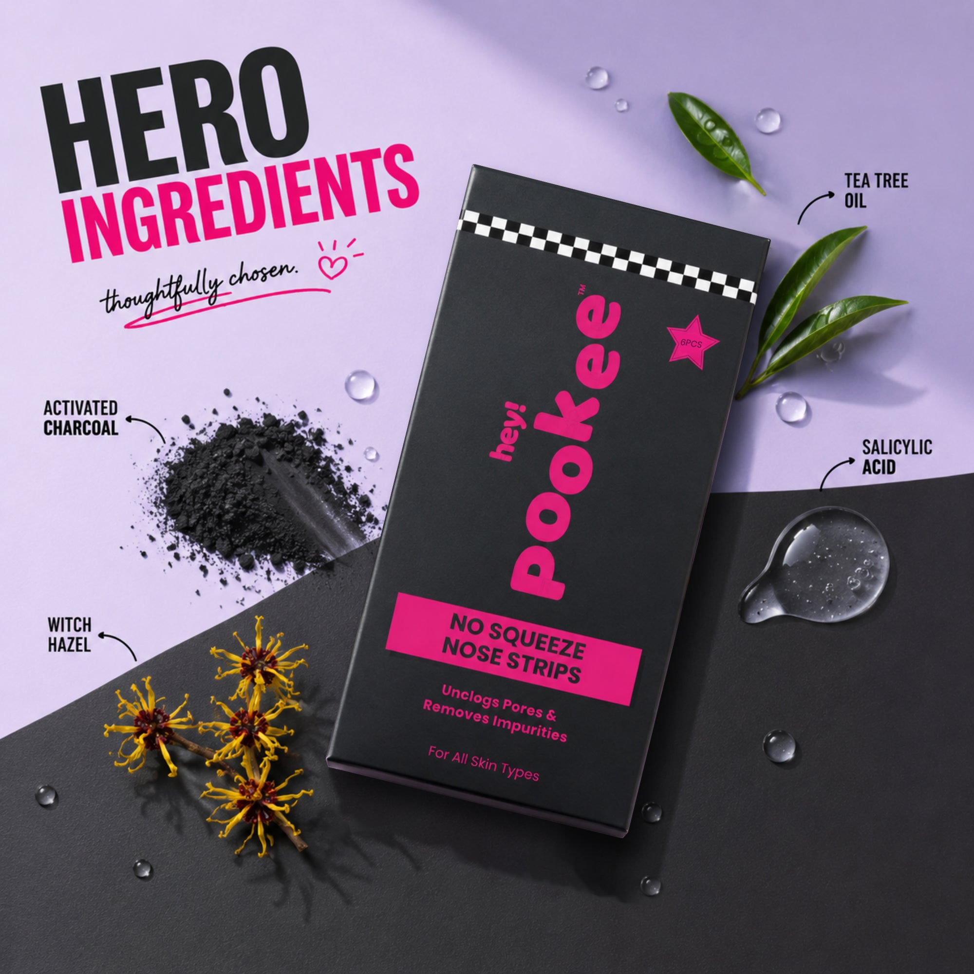 No Squeeze Charcoal Nose Strips
