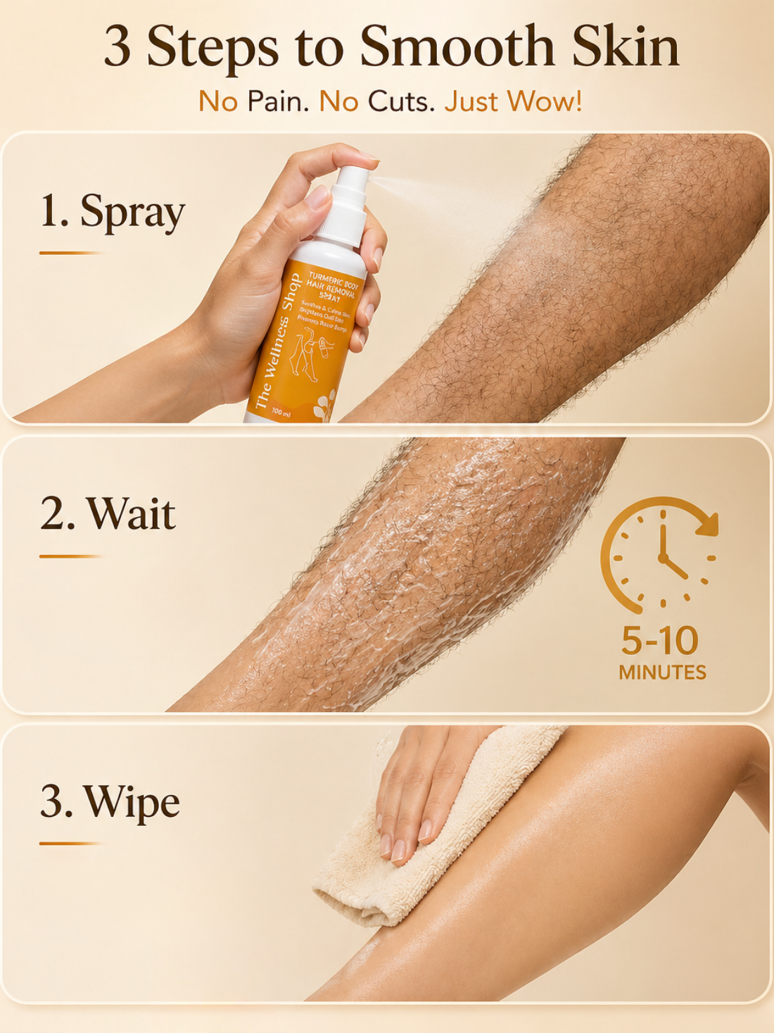 Turmeric Body Hair Removal Spray