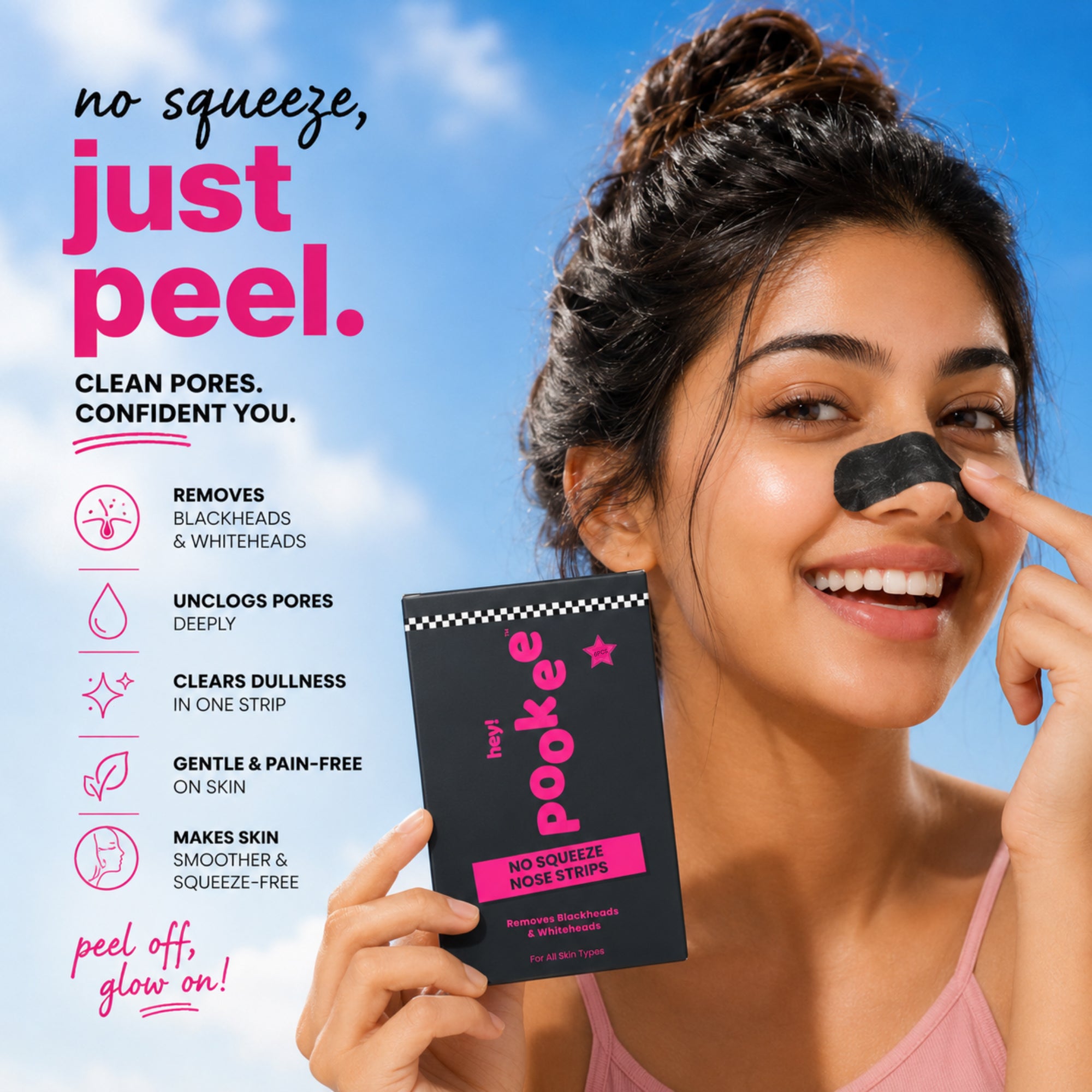 No Squeeze Charcoal Nose Strips