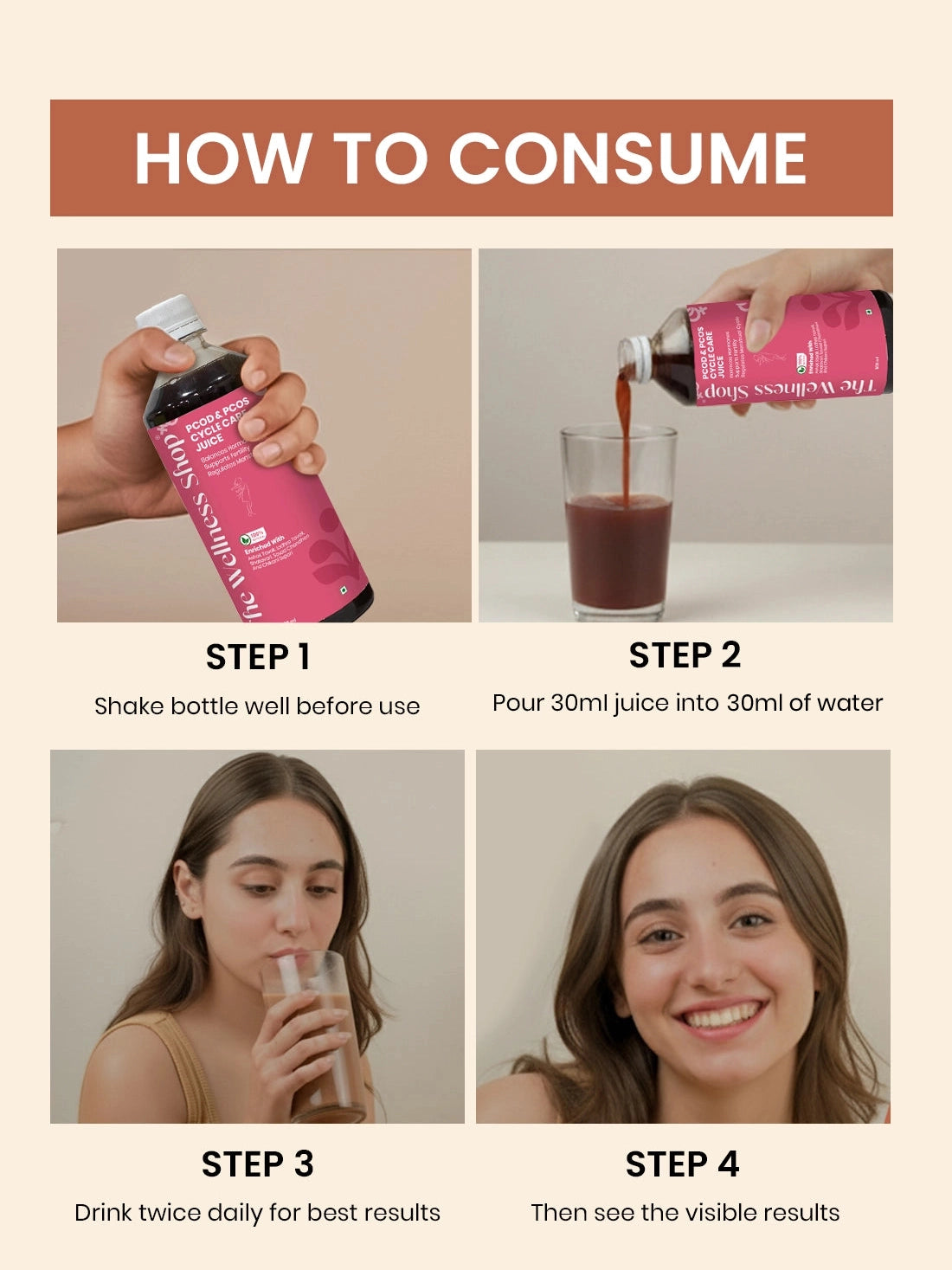 Natural PCOS & PCOD Cycle Care Juice — Hormonal Balance & Cycle Regulation Juice