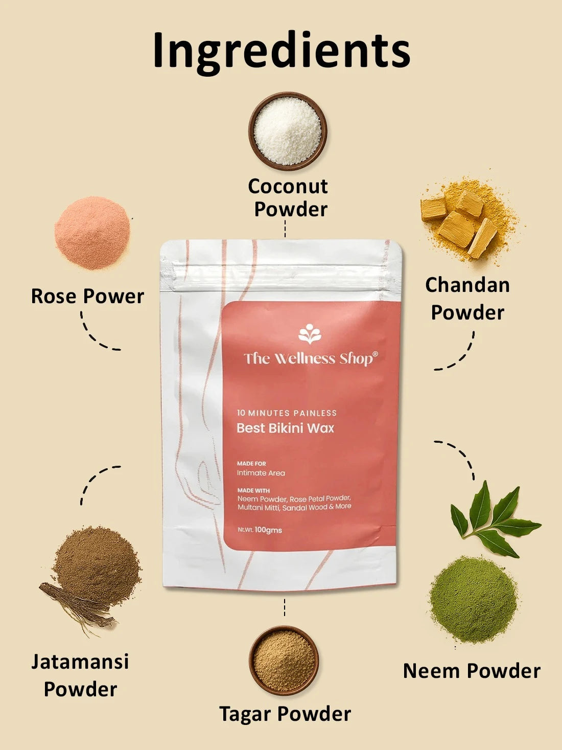 BEST BIKINI WAX - 10 MINUTES HERBAL WAX POWDER