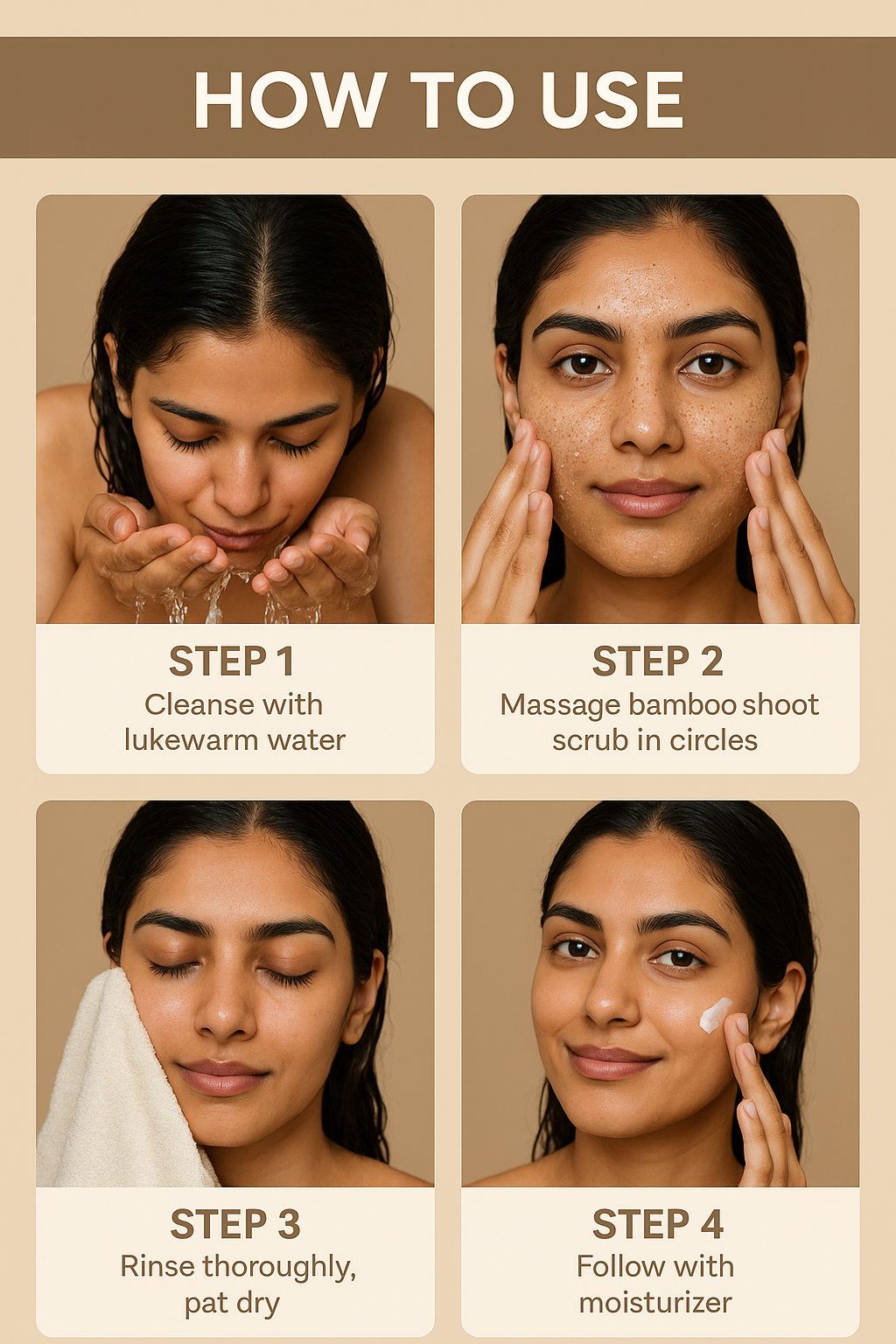 BAMBOO SHOOT & BEET ROOT DEEP CLEANSING FACE SCRUB