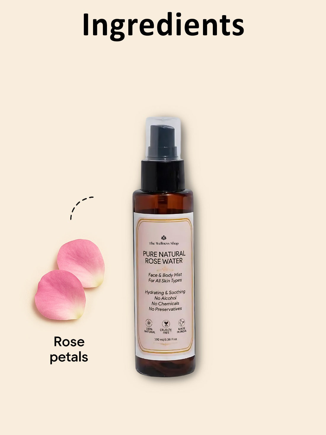 PURE ROSE WATER FOR REFRESHING & HYDRATING SKIN