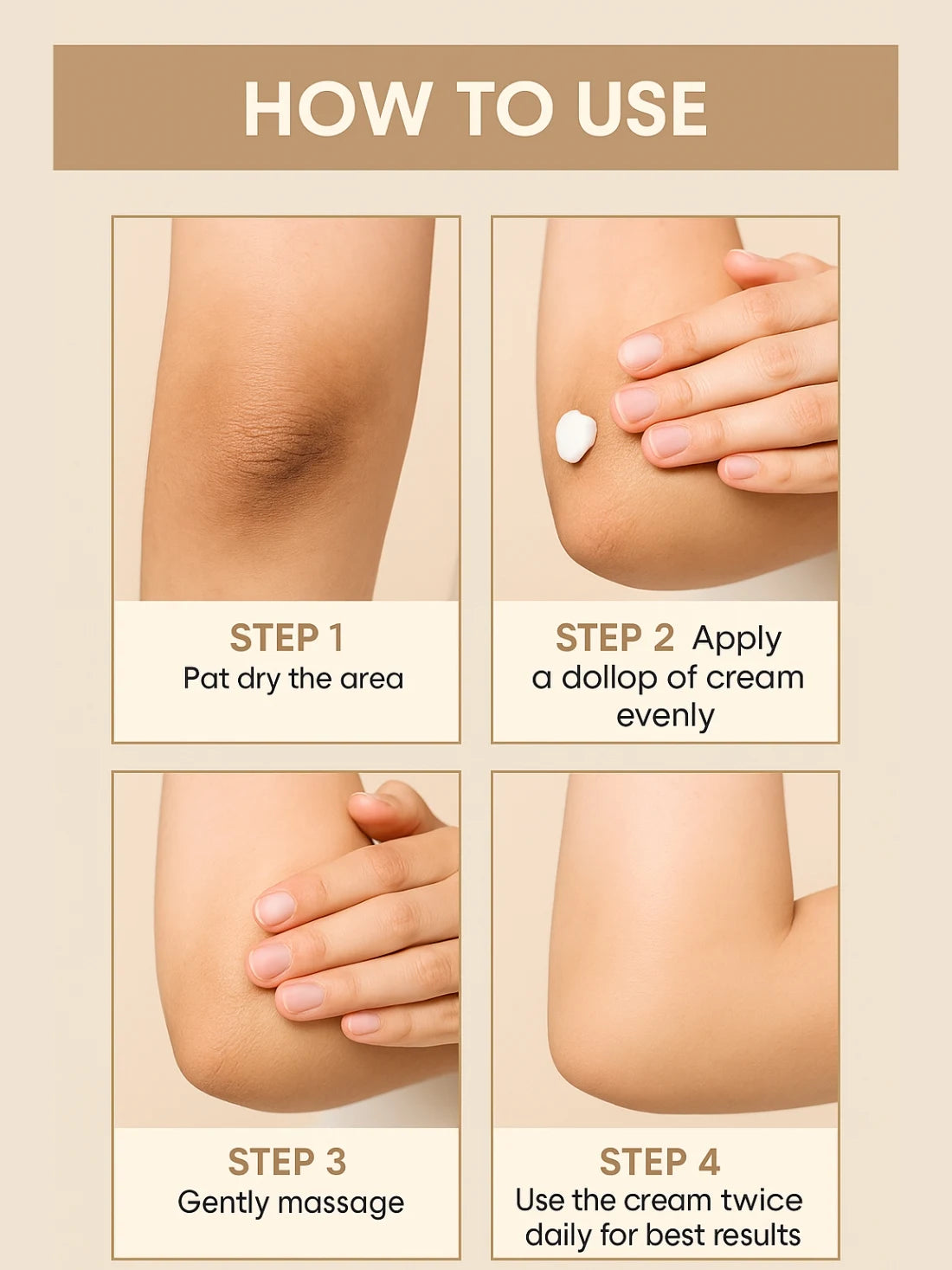 Under Arms, Knee And Elbow Lightening Cream