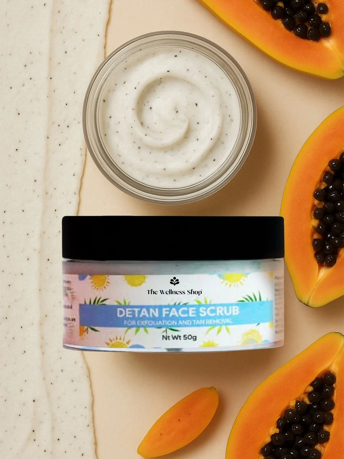 Detan Face Scrub For Exfoliation And Tan Removal