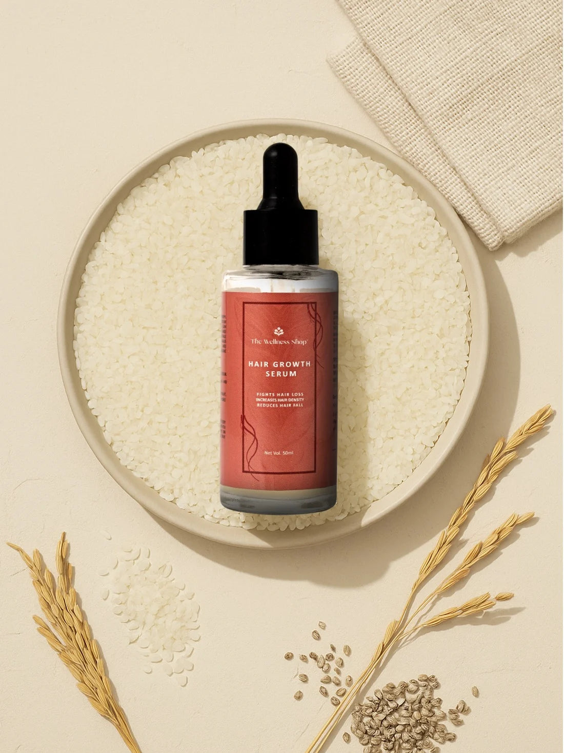 Hair Growth Serum Concentrate With 3% Redensyl, 4% Anagain And Rice Water