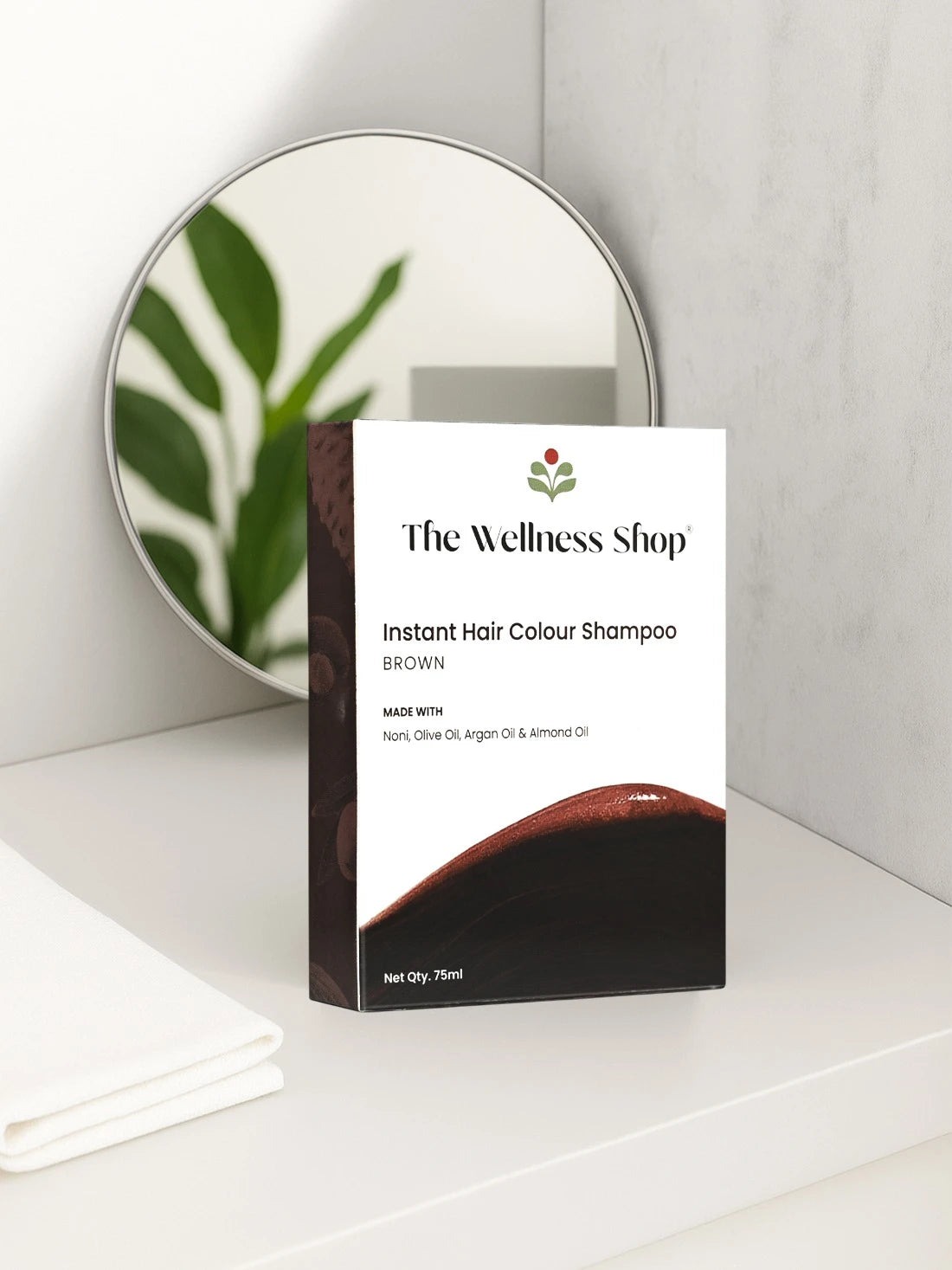 INSTANT BROWN HAIR COLOURING SHAMPOO + CONDITIONER (NO PARABEN , NO AMMONIA , LASTS 3-4 WEEKS)