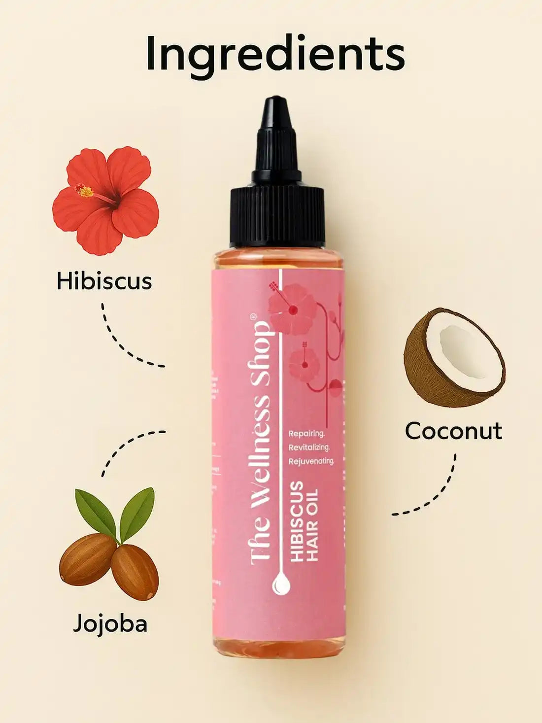 HIBISCUS HAIR OIL FOR HAIR FALL CONTROL AND REGROWTH (CONTROL HAIR FALL IN 4 WEEKS)