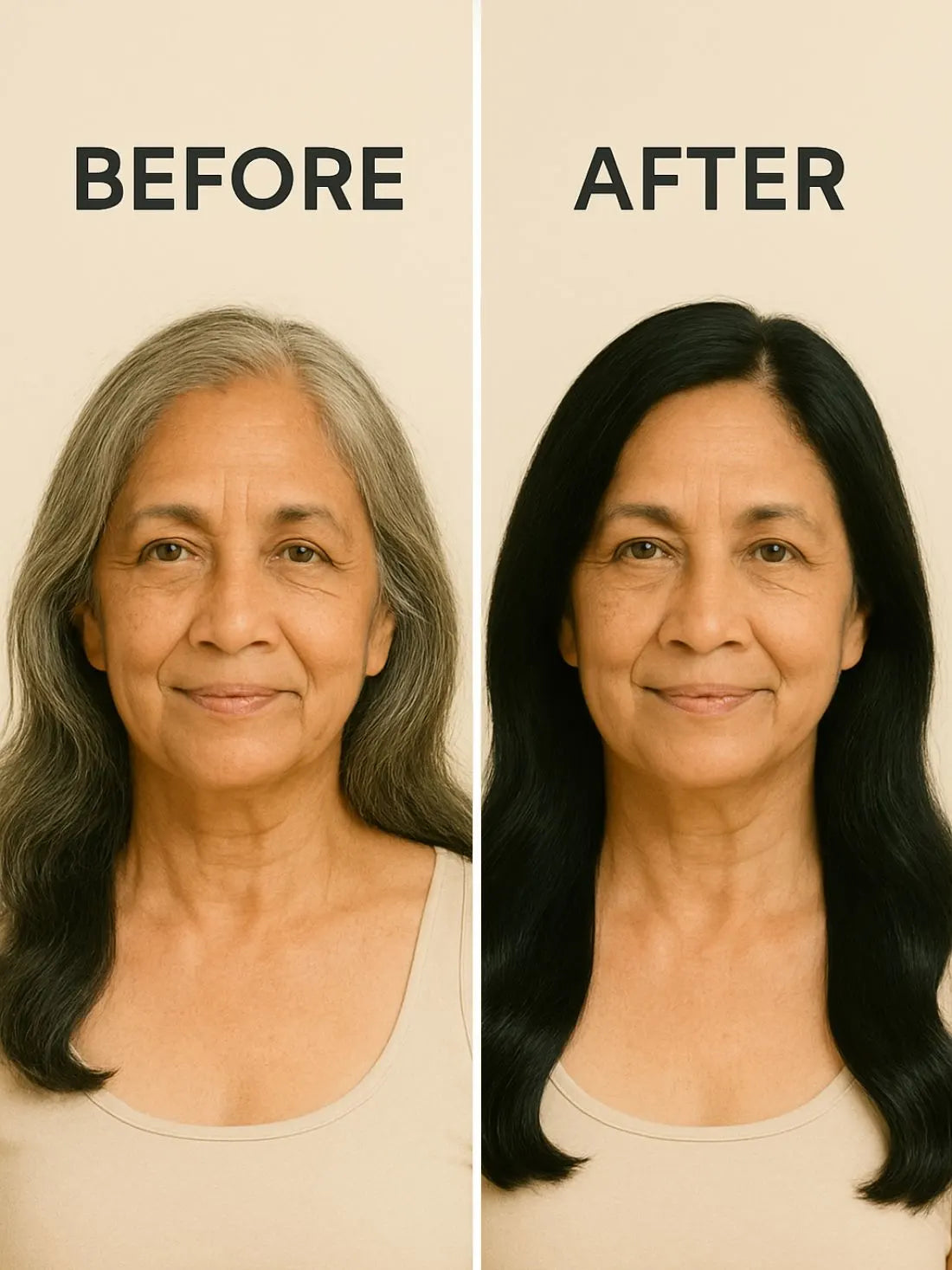ORGANIC BLACK HAIR COLOUR (HENNA BASED, PREMIUM QUALITY, NO PPD, NO AMMONIA, LASTS 2-3 WEEKS)