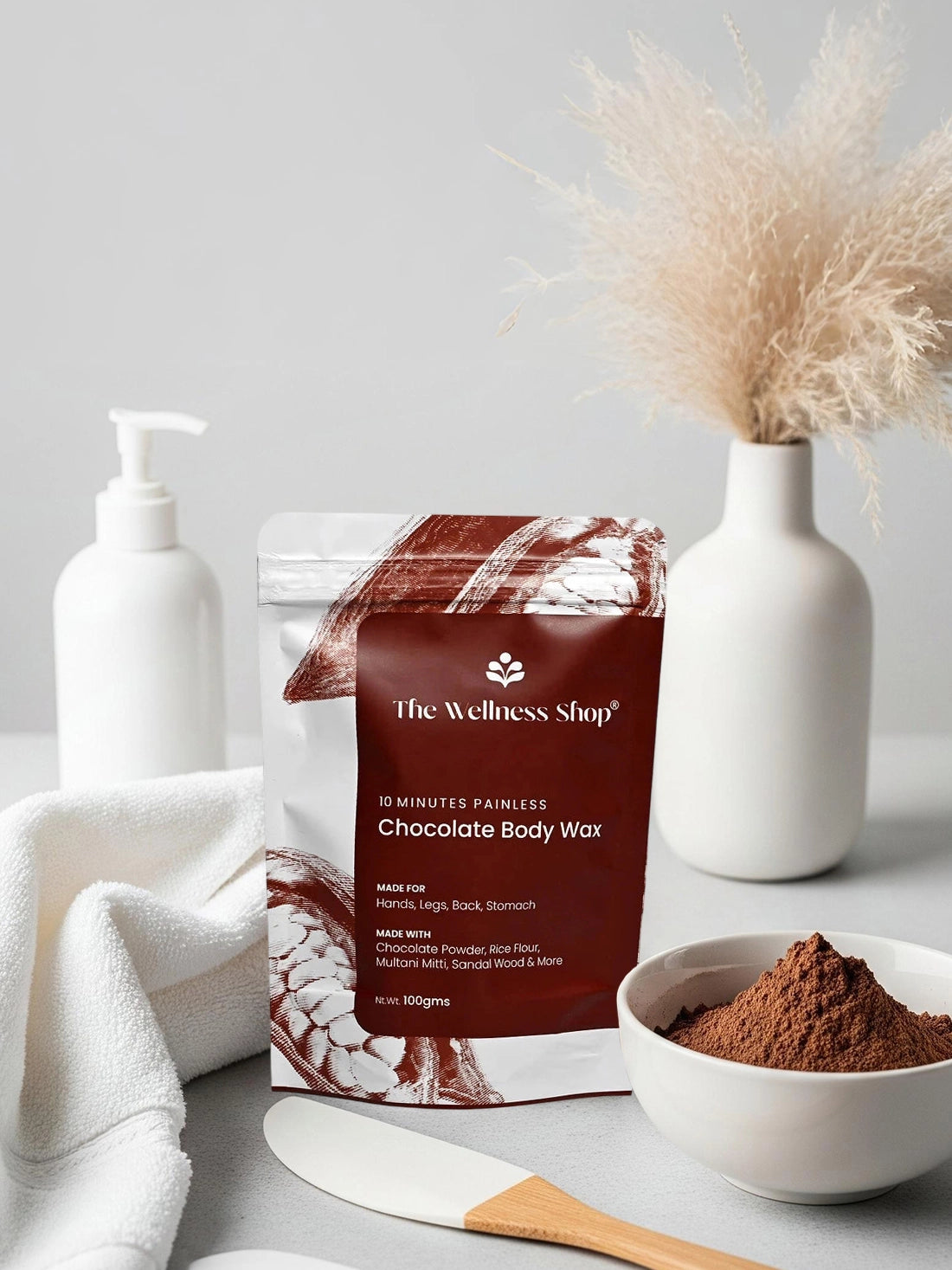 Turmeric Facial Wax+ Bikini Wax Powder+ Chocolate Hair Removal Powder + 4% Aha Bha Underarm Roll On