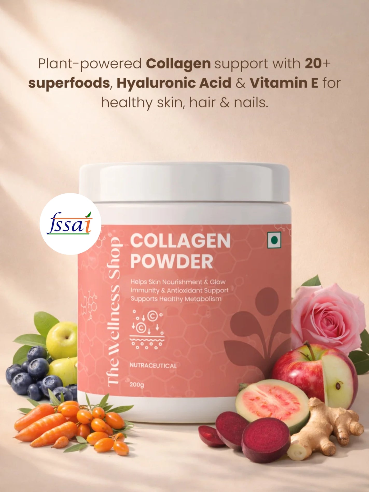 Pure Plant Collagen Booster Powder for Healthy, Radiant Skin