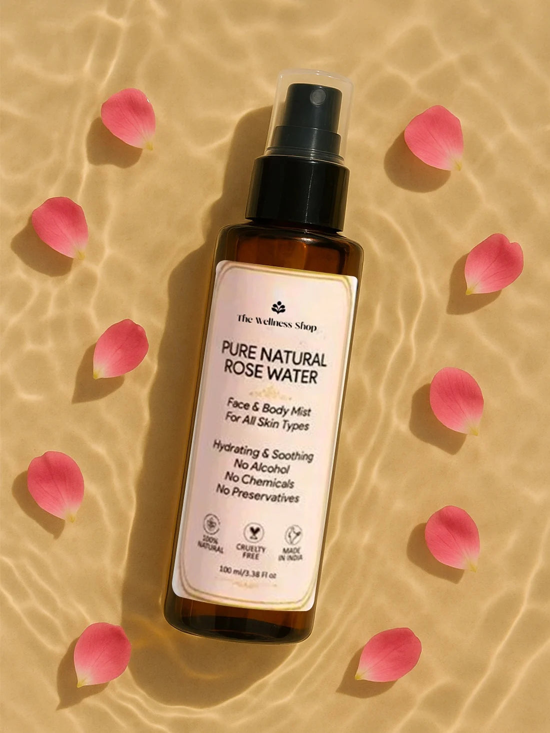 Pure Rose Water For Refreshing & Hydrating Skin