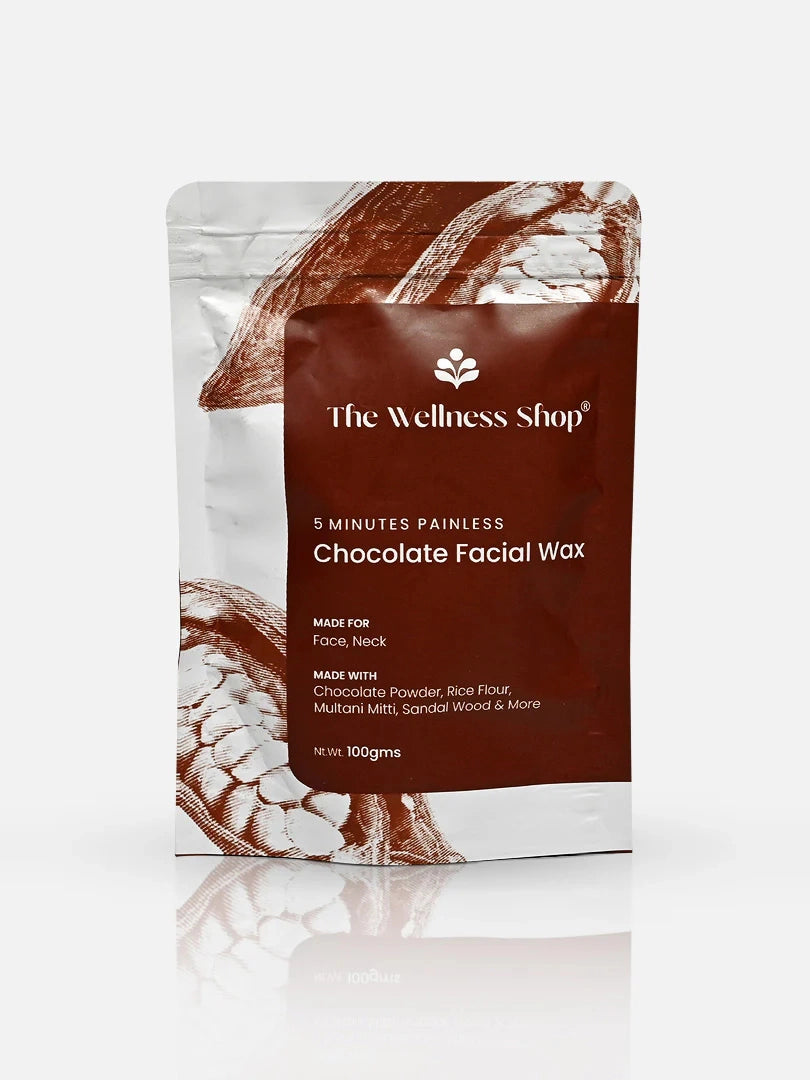 Chocolate Facial Wax Powder - 5 Minute Painless Herbal Wax Powder