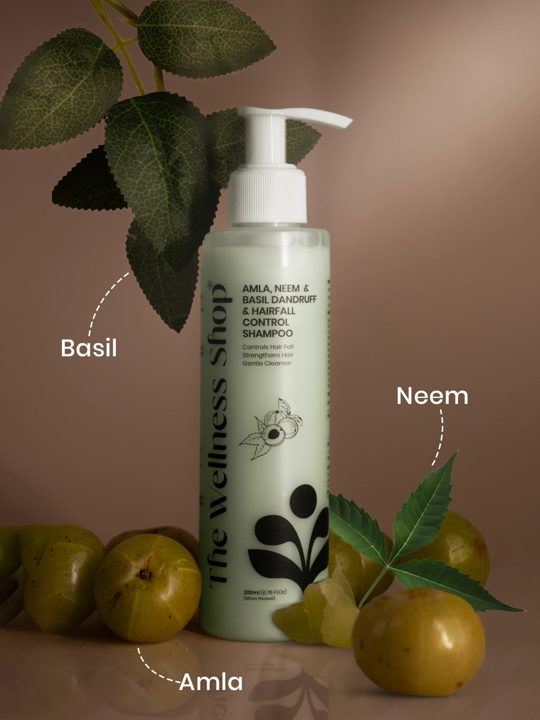 Amla, Neem And Basil Shampoo For Dandruff & Hair Fall Control (No Paraben, No Sulphate)