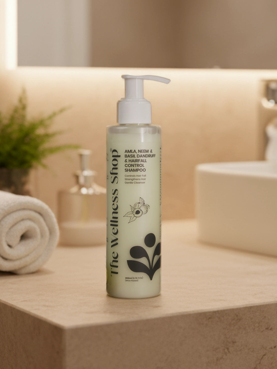 Amla, Neem And Basil Shampoo For Dandruff & Hair Fall Control (No Paraben, No Sulphate)