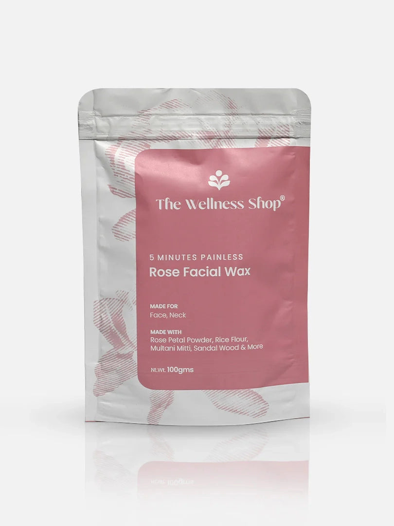 Rose Facial Wax Powder - 5 Minute Painless Herbal Wax Powder