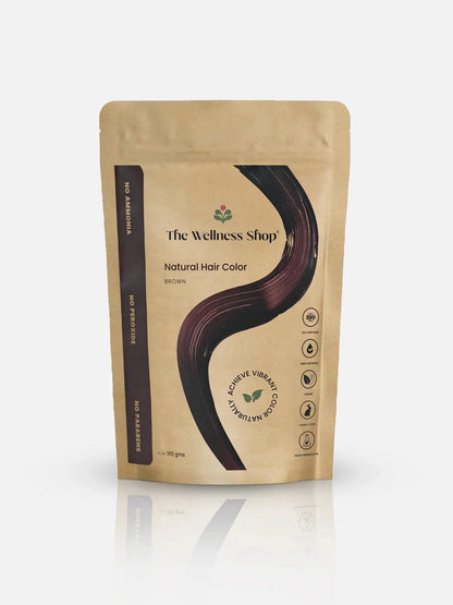 Natural Brown Hair Colour (No Ammonia, Premium Quality, Lasts 3 Weeks)