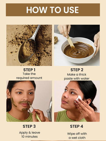 Chocolate Facial Wax Powder - 5 Minute Painless Herbal Wax Powder