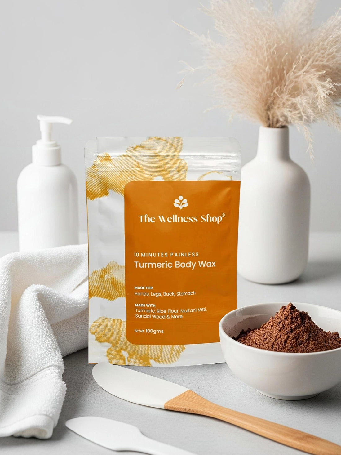 Turmeric Full Body Wax - 10 Minute Painless Herbal Wax Powder