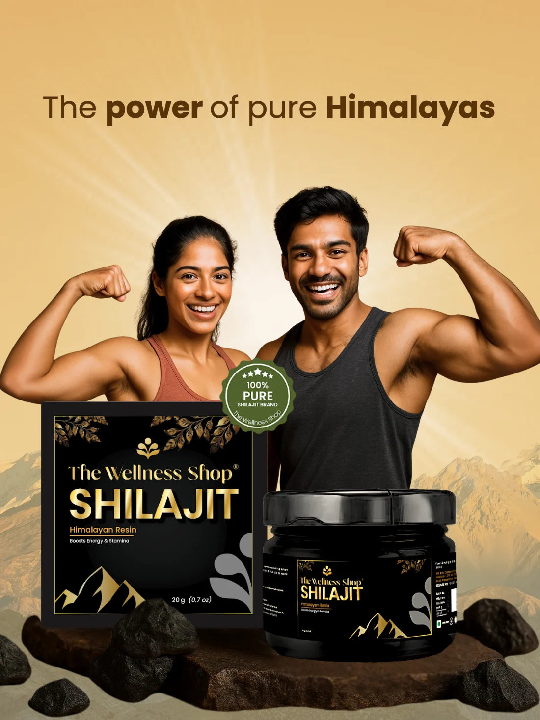 Pure Shilajit Himalayan Resin - with 75% Fulvic Acid