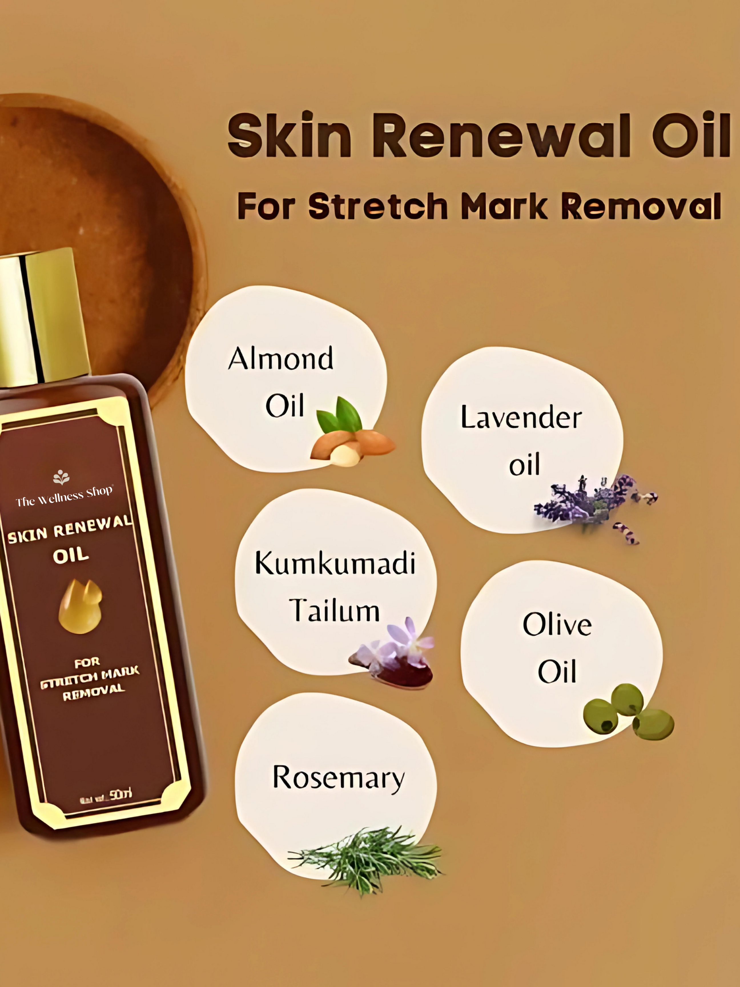 SKIN RENEWAL OIL - FOR STRETCH MARK REMOVAL (4 WEEKS CHALLENGE)