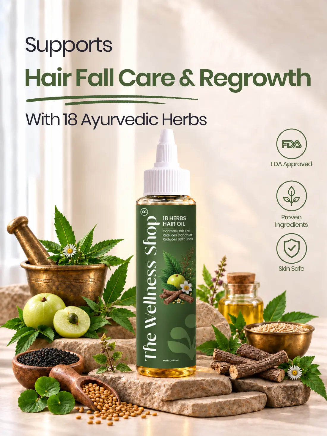 18 Herbs Hair Growth Oil