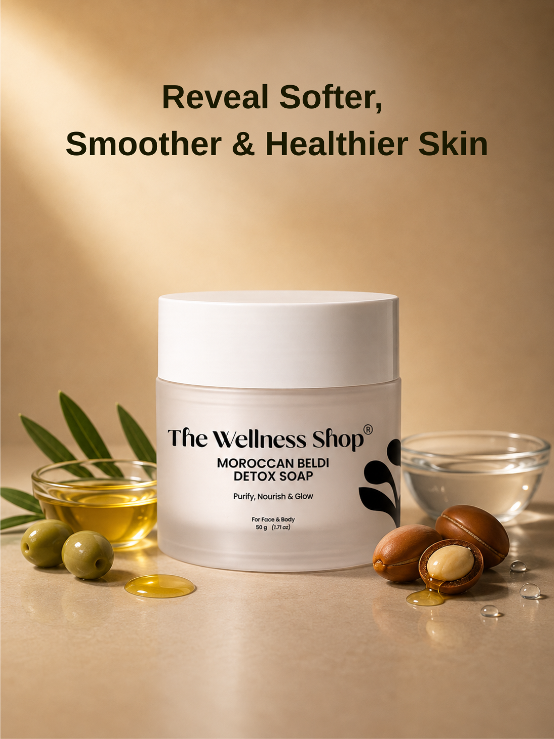 The Wellness Shop Moroccan Beldi Detox Soap for Advanced Skin Renewal &amp; Radiance