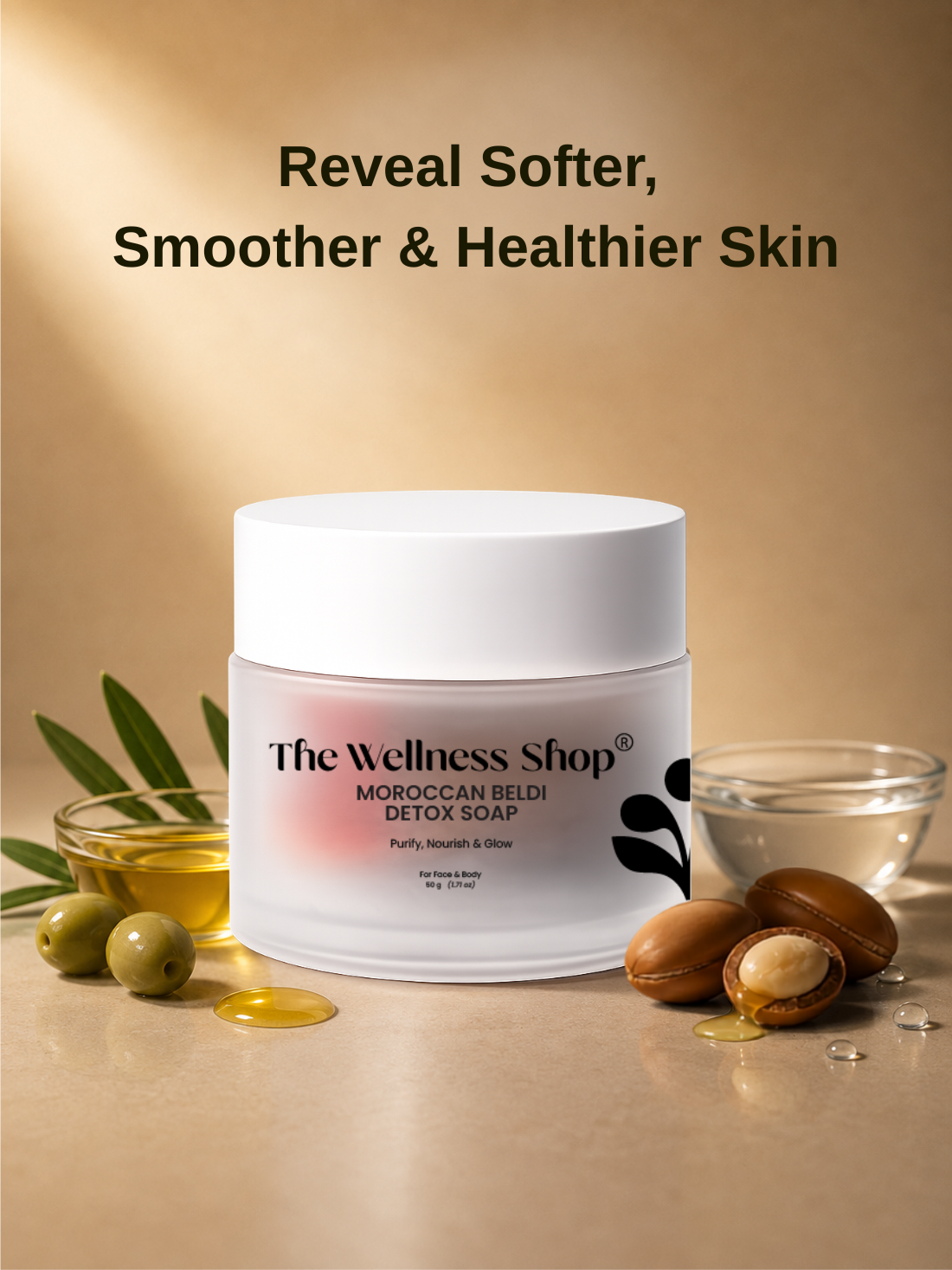 The Wellness Shop Moroccan Beldi Detox Soap for Advanced Skin Renewal &amp; Radiance