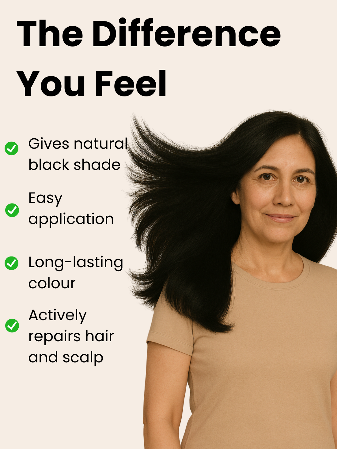 ORGANIC BLACK HAIR COLOUR (HENNA BASED, PREMIUM QUALITY, NO PPD, NO AMMONIA, LASTS 2-3 WEEKS)