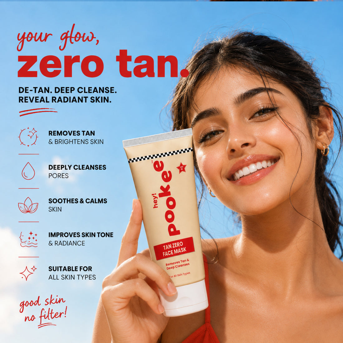 Tan Zero Face Mask Removes Tan &amp; Deep Cleanses - 100ml