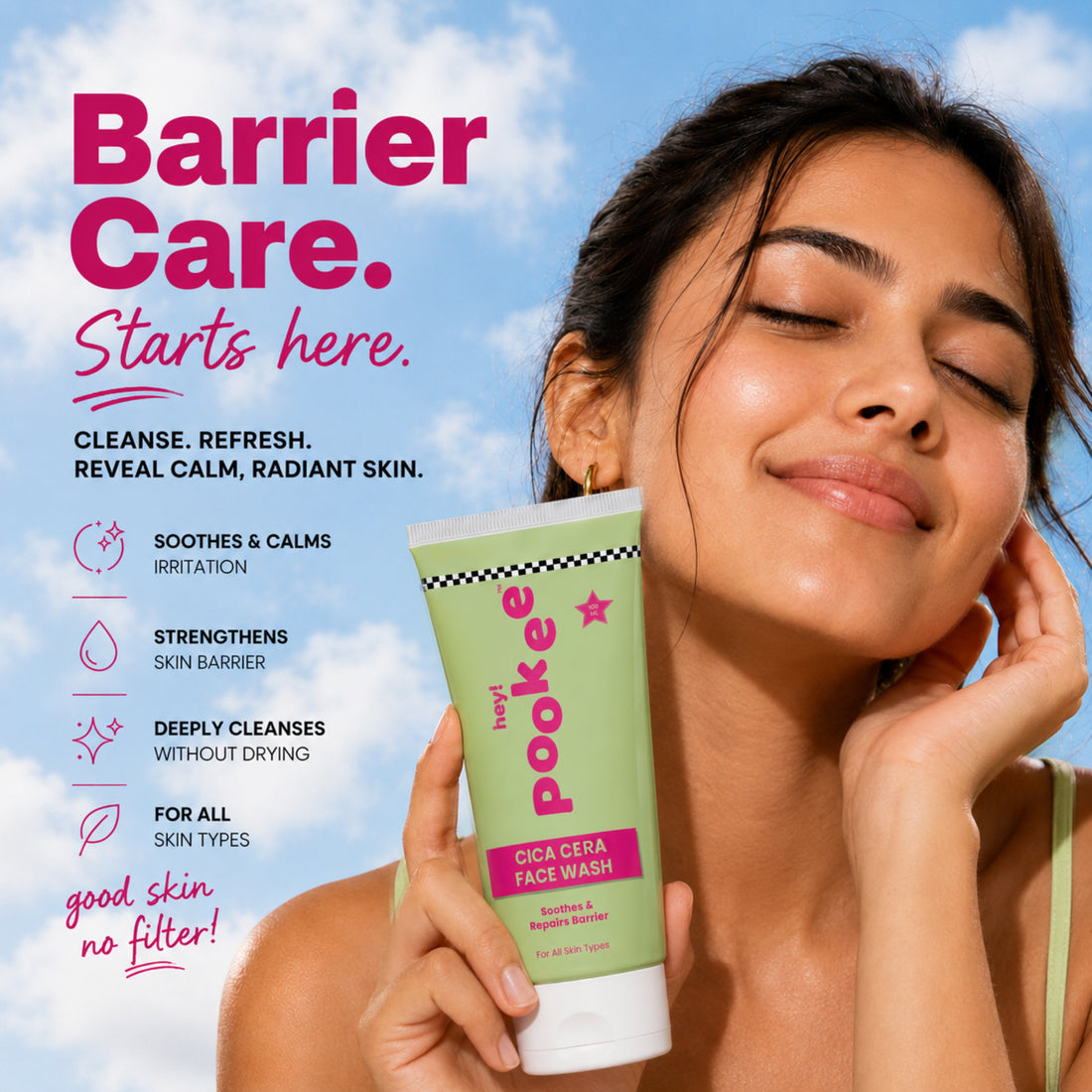 Cica Cera Face Wash Soothes &amp; Repairs Barrier - 100ml