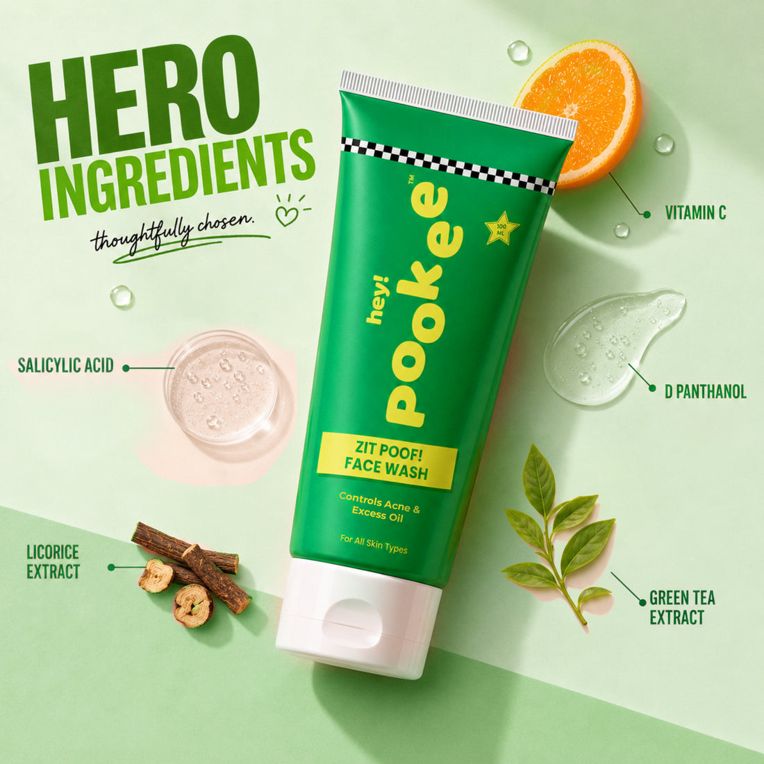 Zit Poof Face Wash Reduces Acne &amp; Oiliness - 100ml
