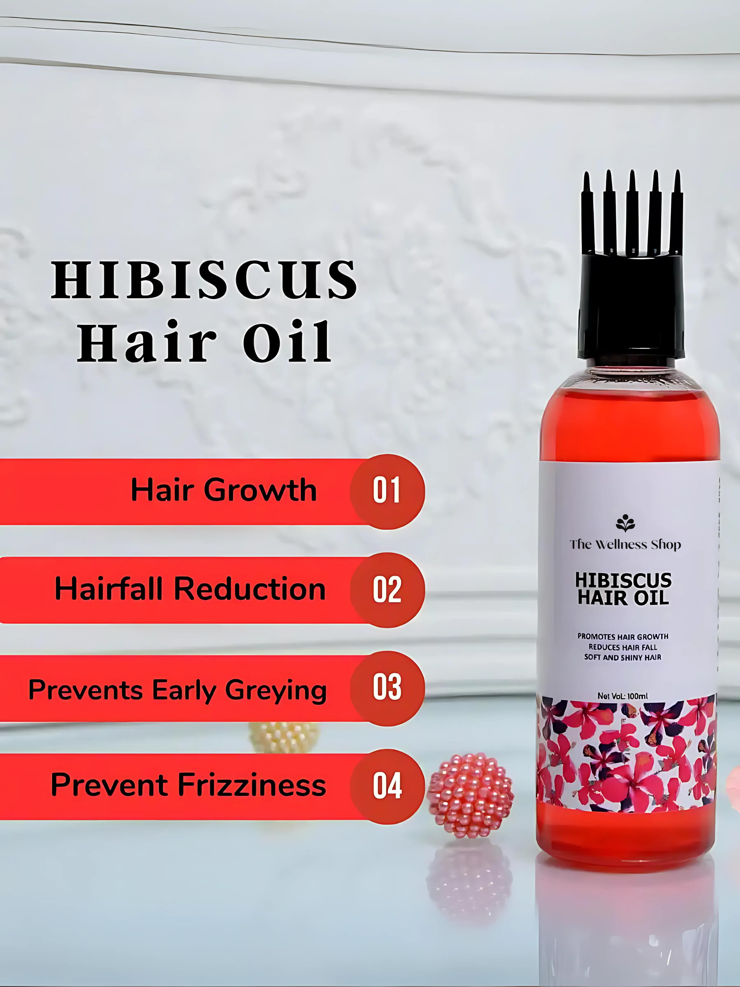 HIBISCUS HAIR OIL FOR HAIR FALL CONTROL AND REGROWTH (CONTROL HAIR FALL IN 4 WEEKS)