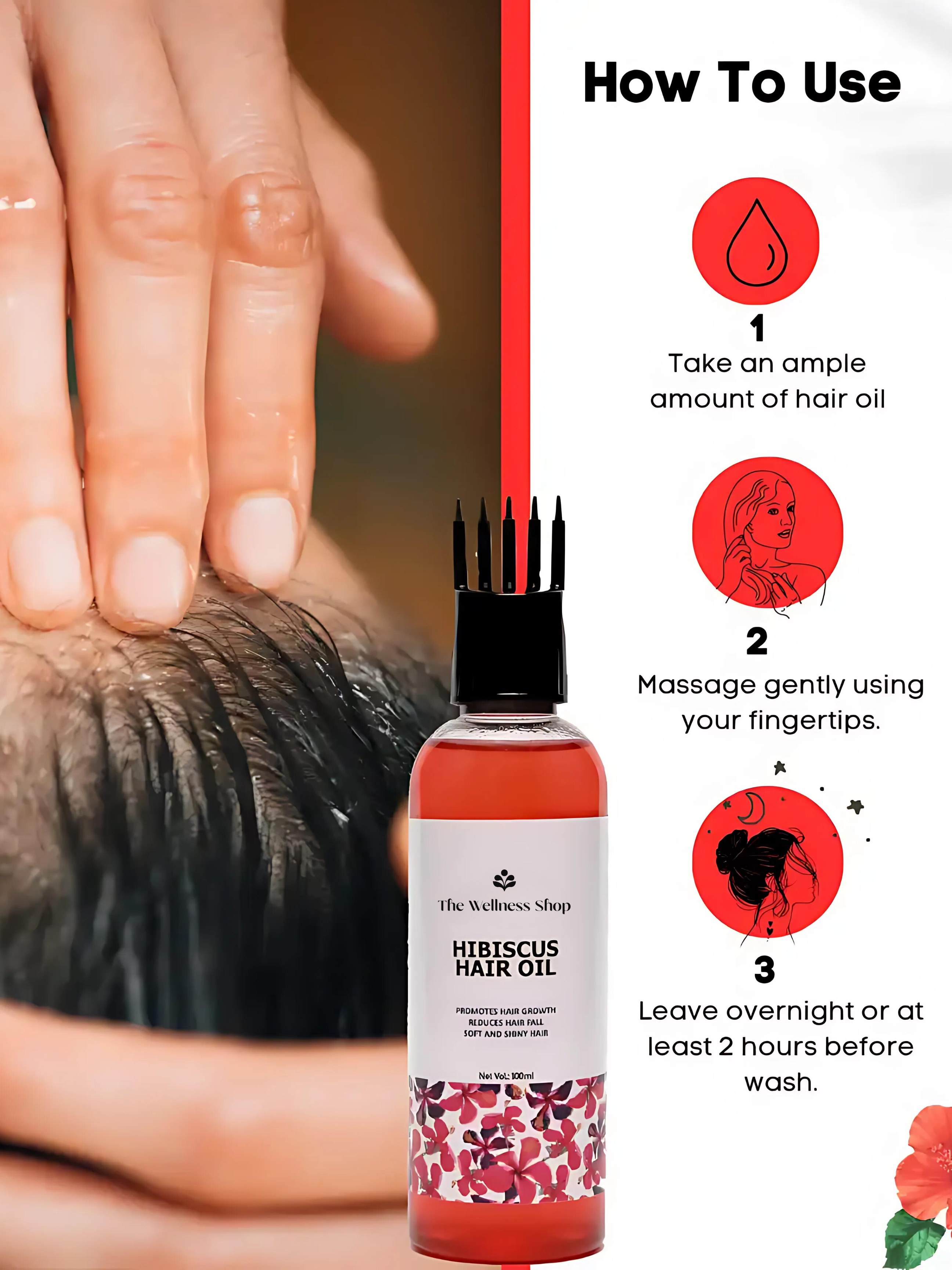 HIBISCUS HAIR OIL FOR HAIR FALL CONTROL AND REGROWTH (CONTROL HAIR FALL IN 4 WEEKS)