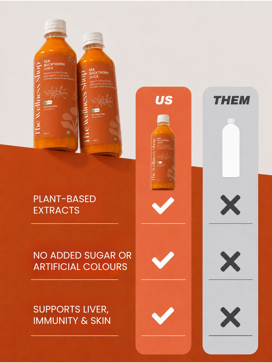 Sea Buckthorn Juice For Skin Glow, Immunity, Gut &amp; Hair Health