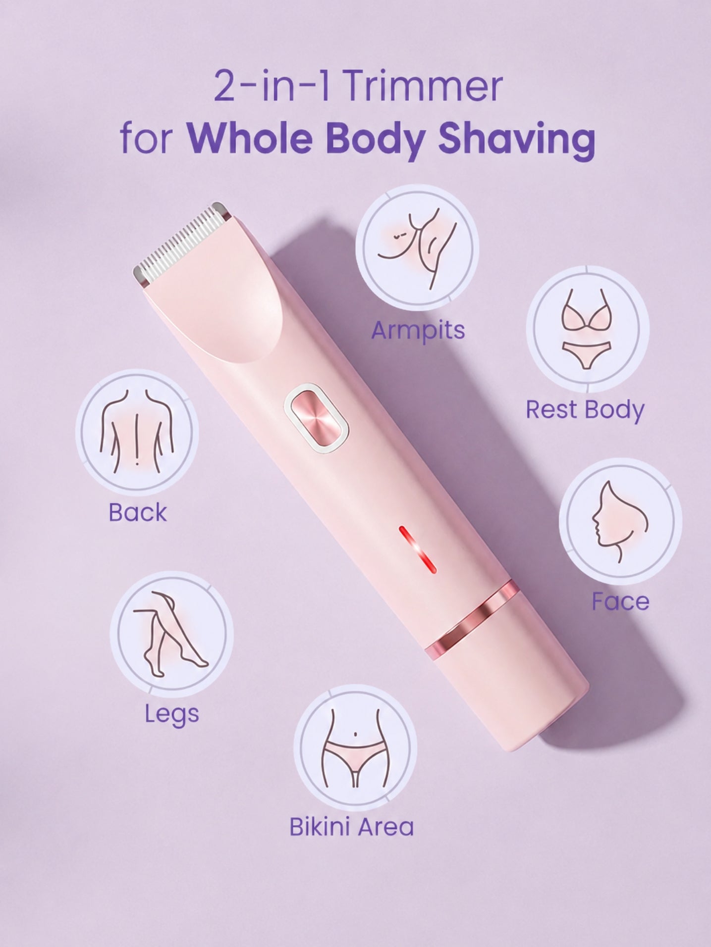 2-in-1 Painless Bikini Hair Trimmer