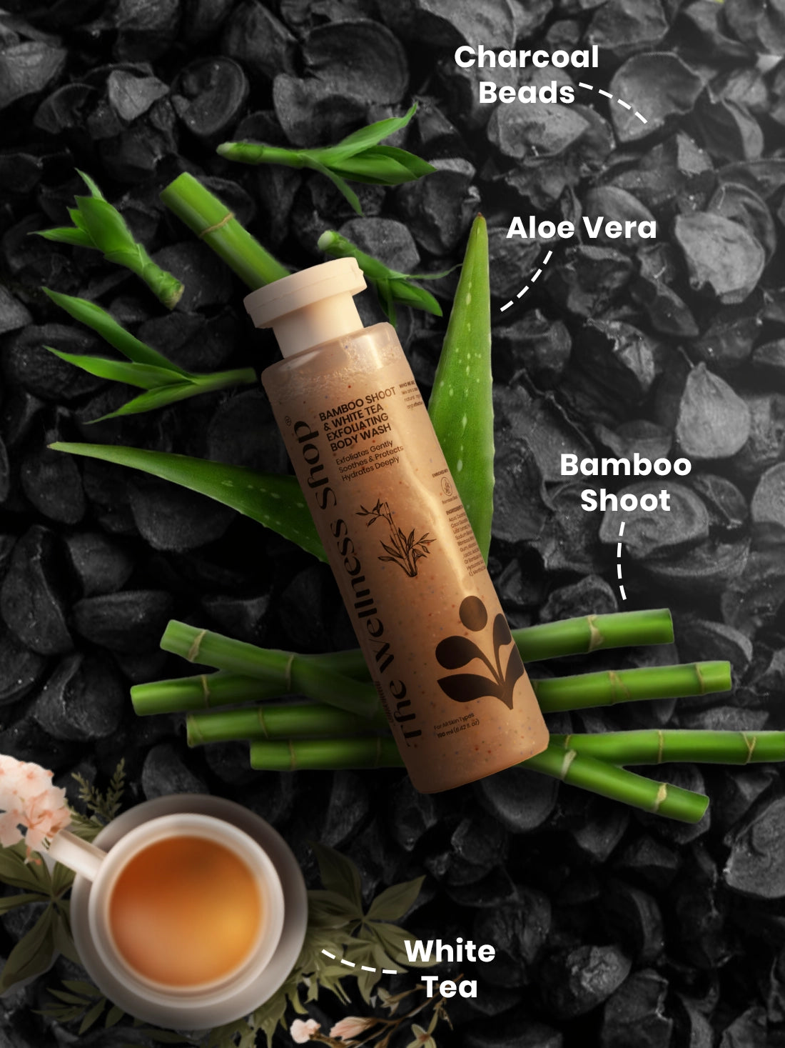 Bamboo Shoot &amp; White Tea Exfolating Body Wash