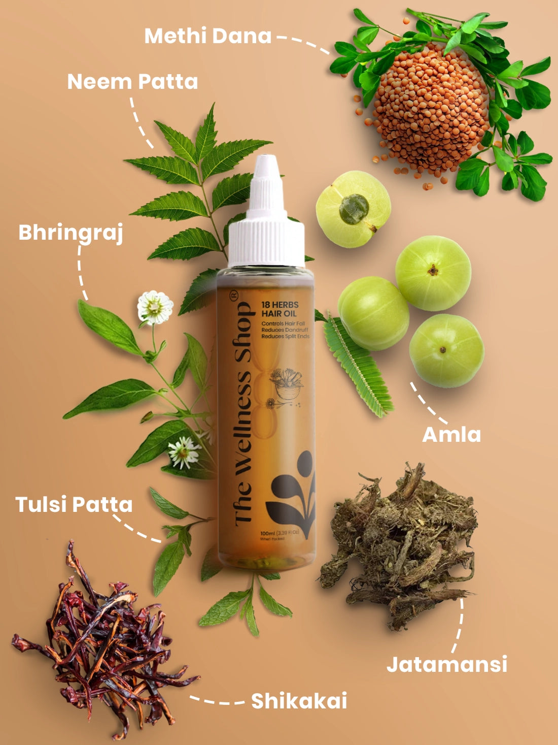 18 Herbs Hair Growth Oil