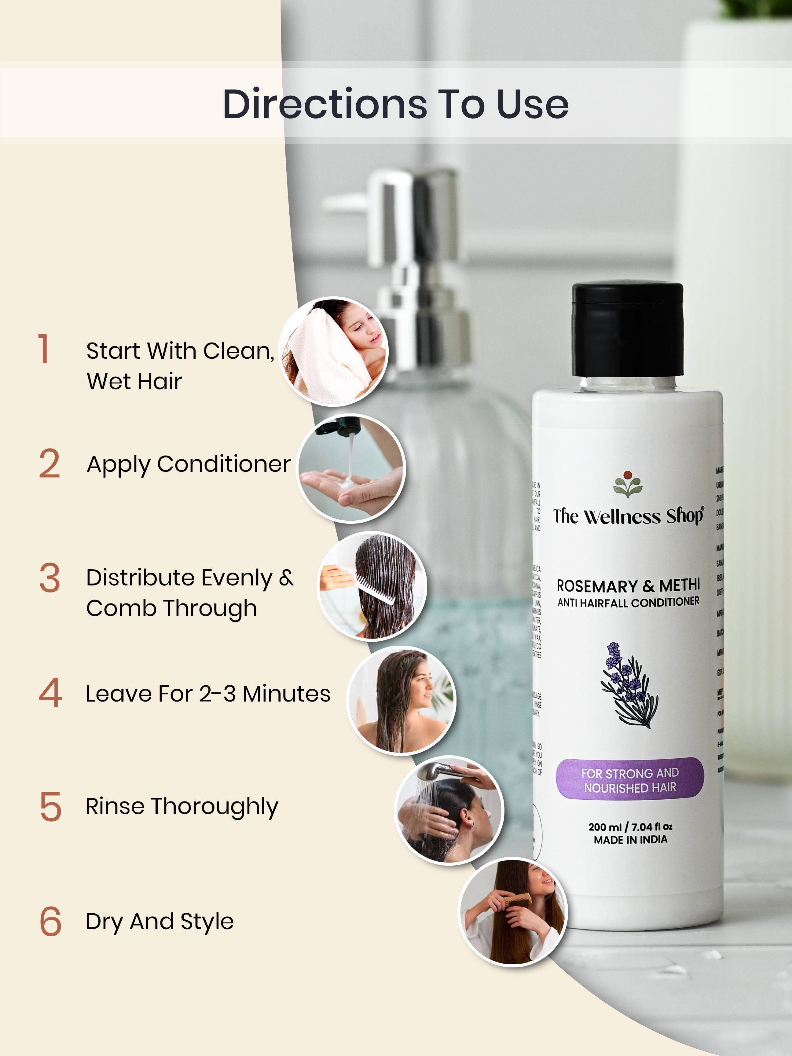 ROSEMARY &amp; METHI ANTI HAIRFALL CONDITIONER - HAIR FALL &amp; THINNING, SLOW HAIR GROWTH, DULLNESS &amp; LACK of SHINE