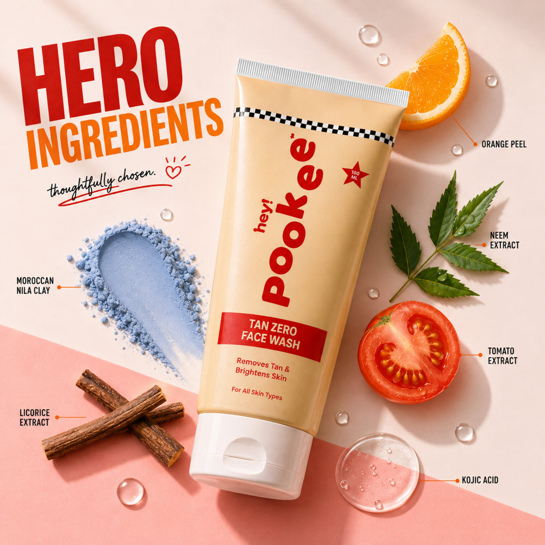 Tan Zero Face Wash Removes Tan, Brightens Skin - 100ml