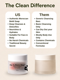 The Wellness Shop Moroccan Beldi Detox Soap for Advanced Skin Renewal & Radiance