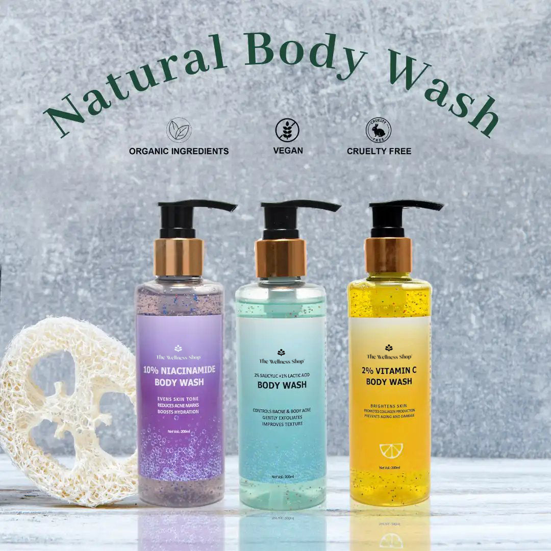 2% SALICYLIC + 1% LACTIC ACID BODY WASH (NATURALLY EXFOLIATES &amp; HYDRATES, SULPHATE AND PARABEN FREE)