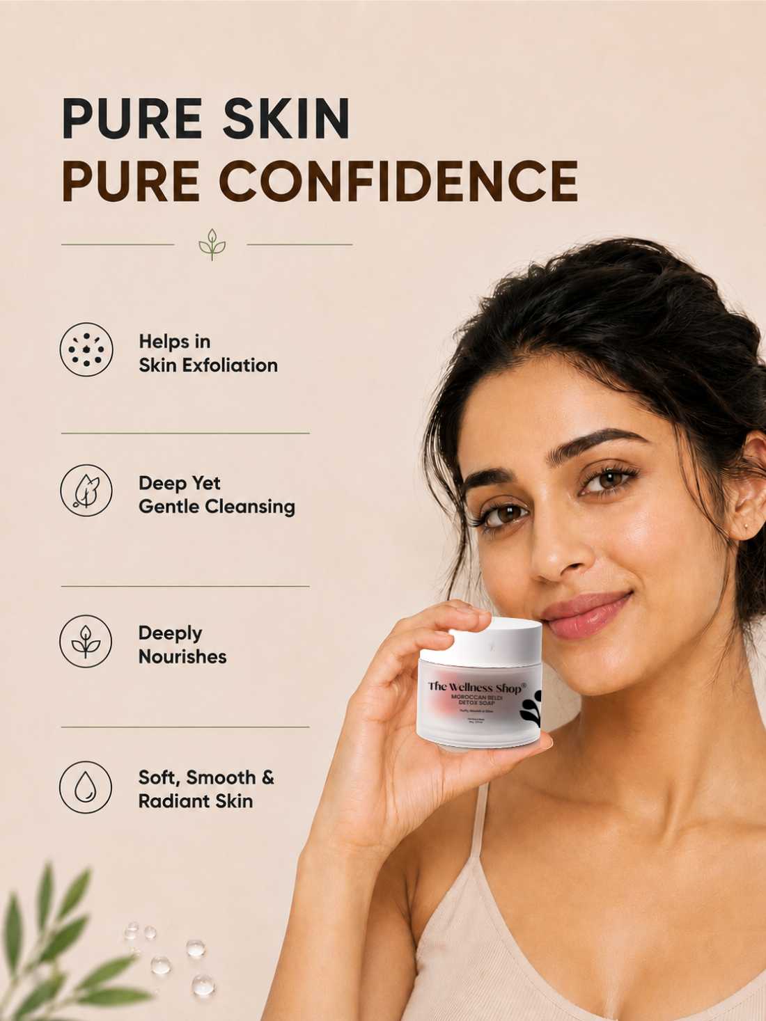 The Wellness Shop Moroccan Beldi Detox Soap for Advanced Skin Renewal &amp; Radiance