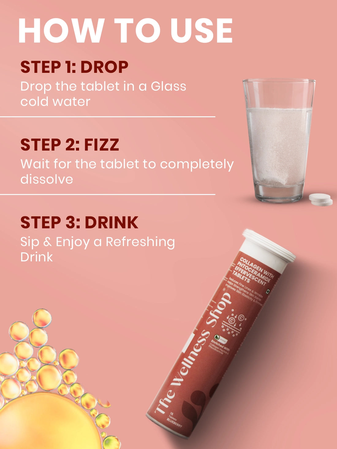 Collagen with Phytoceramide Effervescent Tablet